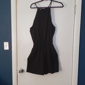 Black romper shorts